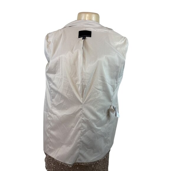 Banana Republic Women's Sequin Blazer & Mini Skirt Set Silver Sparkling Sz 8/10 - Picture 8 of 15